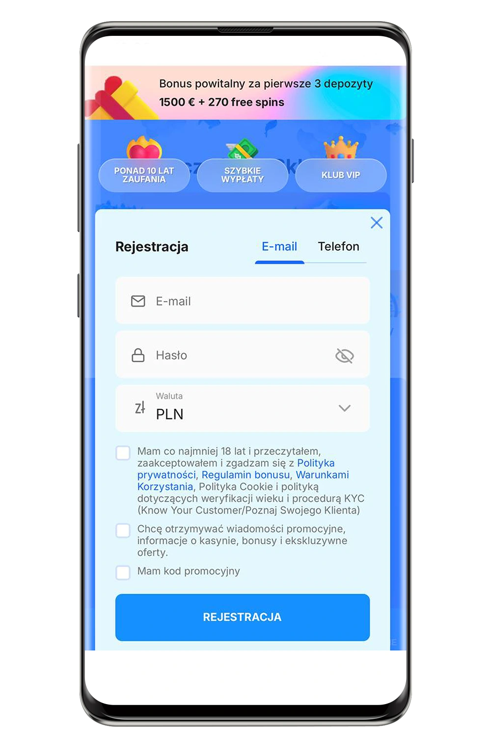 Zrzut ekranu z oficjalnej strony internetowej